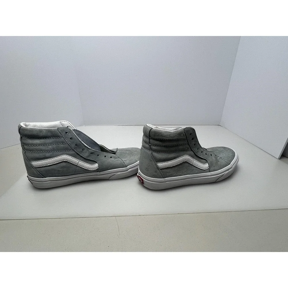 Vans‎ Sk8-Hi Shoes Mens 5.5 Women 7 Gray Suede High Top Skateboarding Sneakers